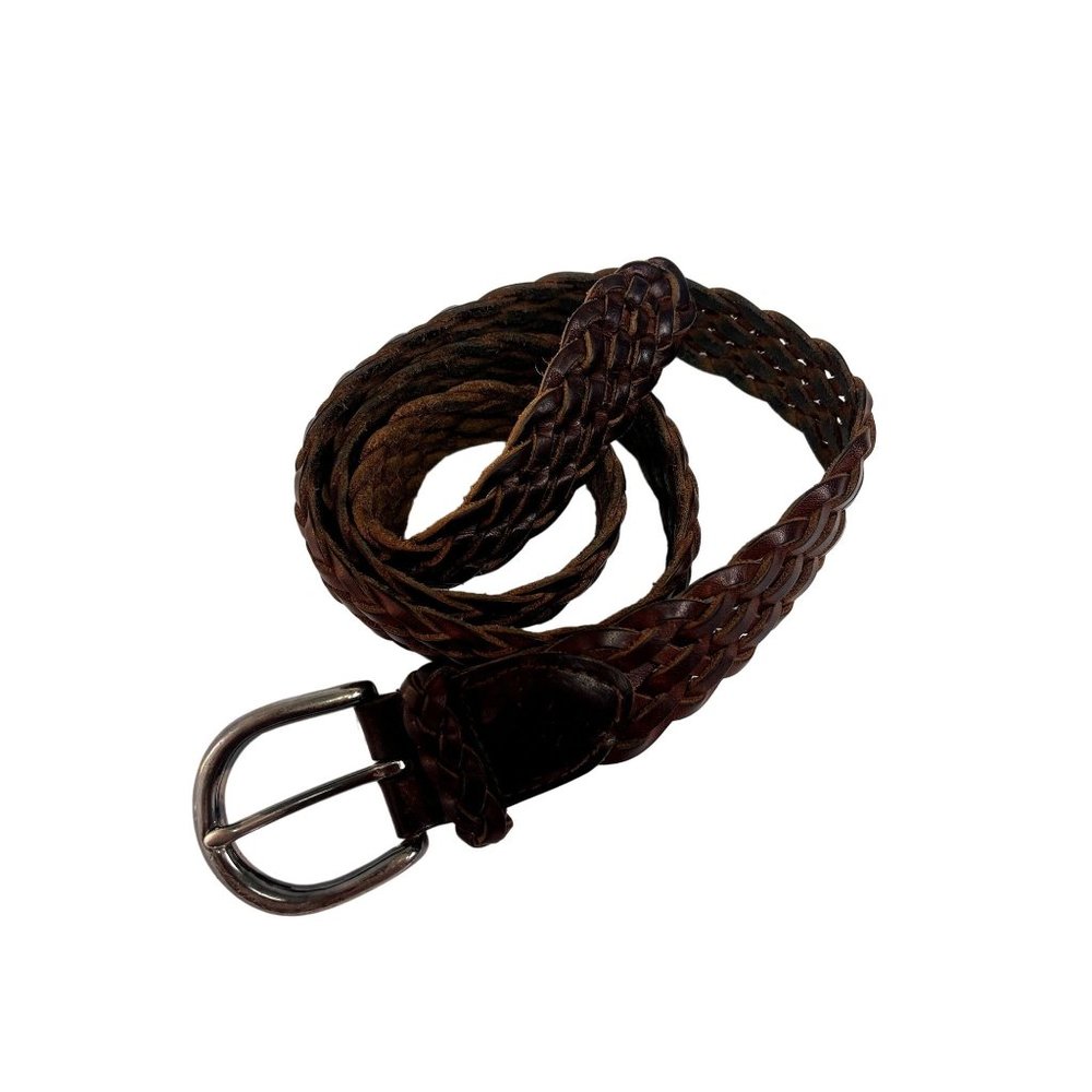 Unbranded Genuine Soft Leather Wave Brown Belt Metal Buckle Women's